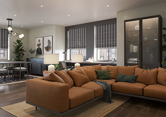 Laurel Stripe, Anthracite - Roman Blind - Image 6